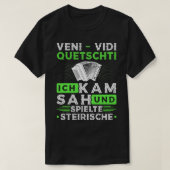 T-shirt Harmonica Lover Veni Vidi Squeezy Styrian Harmonic (Design devant)