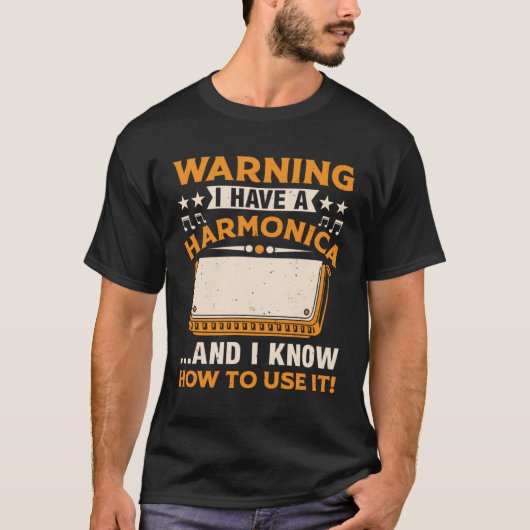 T-shirt Harmonica Player (Devant)