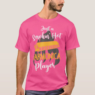 T-shirt Harmonica Player Shirt Jazz Blues Musique