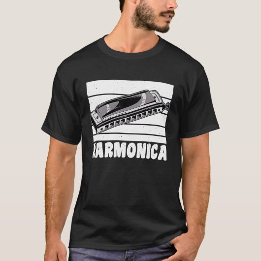 T-shirt Harmonica rétro vintage 1 (Devant)