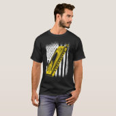 T-shirt Harmoniciste du drapeau américain (Devant entier)