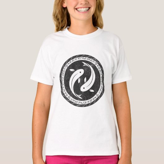 T-shirt Harmonie : Chemise de poisson Yin-Yang (Devant)