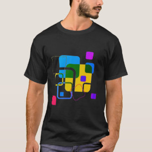 T-shirt Harmonie chromatique : Conception de forme multico