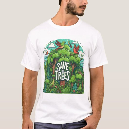 T-shirt Harmonie dans les arbres (Devant)