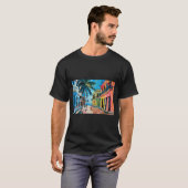 T-shirt Harmonie De La Havane Tropicale - Scène De Rue Ani (Devant entier)