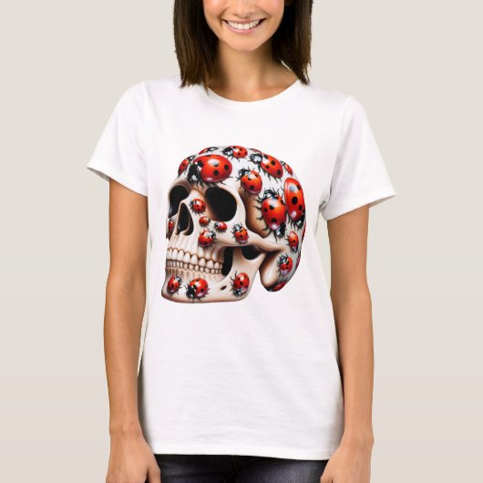 T-shirt Harmonie du crâne de Ladybug (Devant)