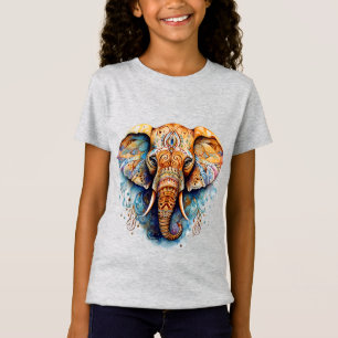 T-Shirt Harmonie Spirituelle : L'Esprit Eléphant Coloré