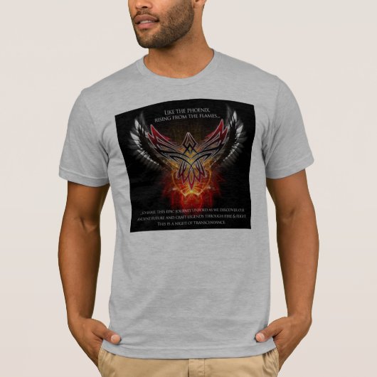 T-shirt harmonie-techno-tribal-Phoenix (Devant)
