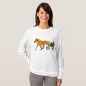 T-shirt Harness Racing Cheval et conducteur (Devant entier)