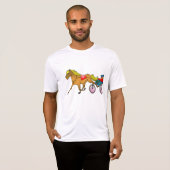 T-shirt Harness Racing Cheval et conducteur (Devant entier)