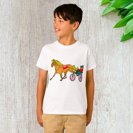 T-shirt Harness Racing Cheval et conducteur