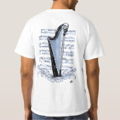 T-shirt harpe sur partition (Dos)