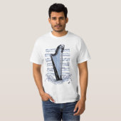 T-shirt harpe sur partition (Devant entier)