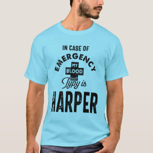 T-shirt Harper Nom personnalisé Cadeau Anniversaire