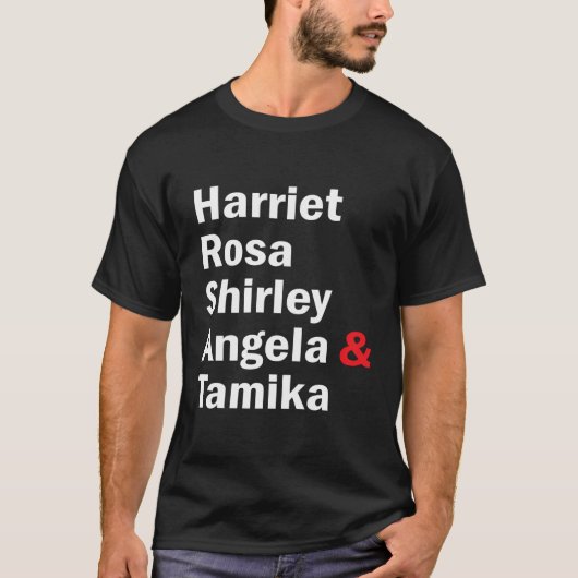 T-shirt Harriet Rosa Shirley Angela Tamika (Devant)