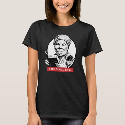 T-shirt Harriet Tubman Lit Des Livres Interdits (Devant)