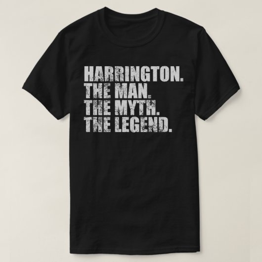 T-shirt Harrington Harrington Nom de famille Harrington de (Design devant)