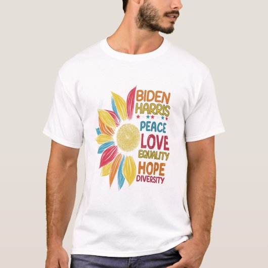 T-shirt Harris Peace Love Equality (Devant)