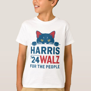 T-shirt Harris Waltz 2024 Pour Les Gens Drôle Chat Lady Ka