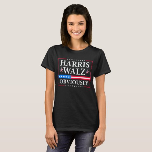 T-shirt Harris Walz 2024 Évidemment | Tim Walz (Devant entier)