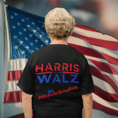 T-shirt Harris Walz 2024 Femmes chats sans enfants Vote Bl