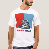 T-shirt Harris Walz 2024 Manifestement Chat (Devant)