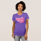 T-shirt Harris Walz 2024 Pink (Devant entier)