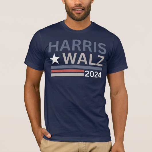 T-SHIRT HARRIS WALZ 2024 RETRO (Devant)