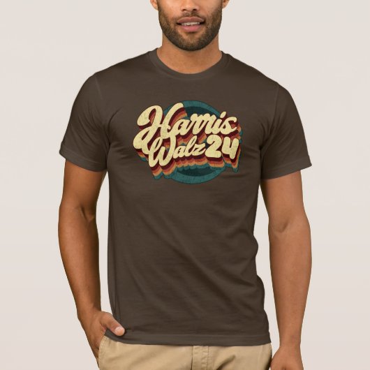 T-shirt Harris Walz 24 Retro (Devant)