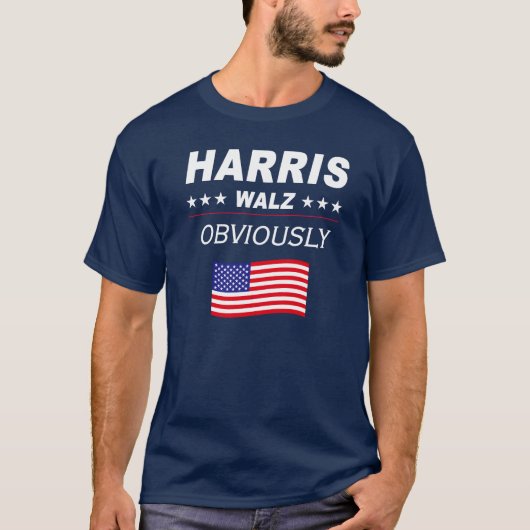 T-shirt Harris Walz Évidemment élection 2024 (Devant)