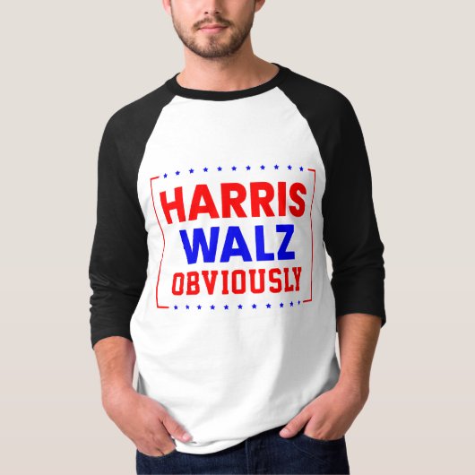 T-shirt Harris Walz évidemment Kamala Harris pour le prési (Devant)