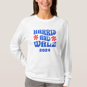 T-shirt Harris & Walz Fleurs rétro Long feutre