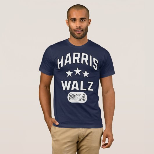 T-shirt Harris Walz Patriotic College Style Preppy (Devant entier)