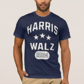 T-shirt Harris Walz Patriotic College Style Preppy (Devant)