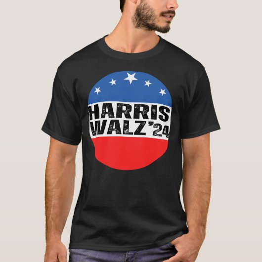 T-shirt Harris walz president 2024 democratic (Devant)