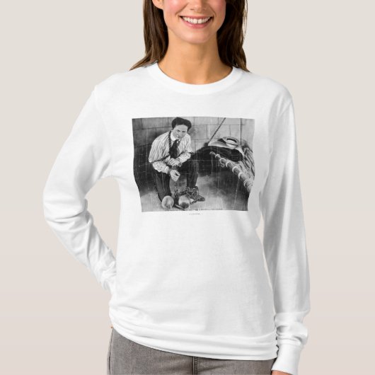 T-shirt Harry Houdini environ à échapper de la prison (Devant)