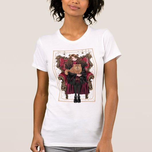 T-shirt HARRY POTTER™ | Anime Hermione Granger assis (Devant)
