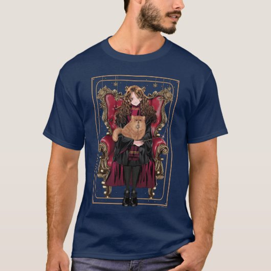 T-shirt HARRY POTTER™ | Anime Hermione Granger assise (Devant)