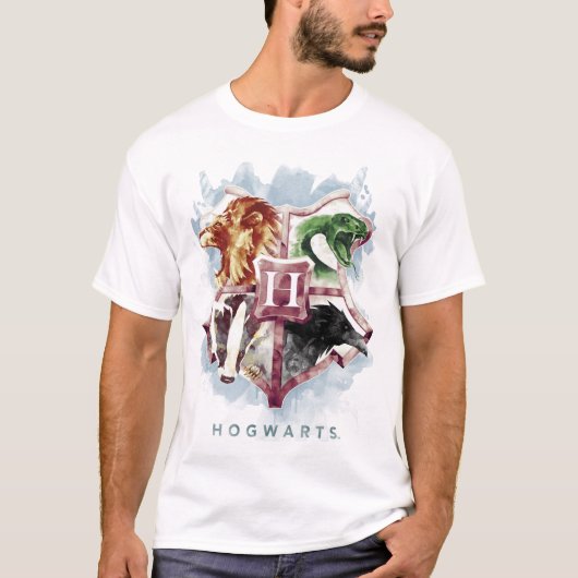 T-shirt Harry Potter | Blason de Poudlard™ Aquarelle (Devant)