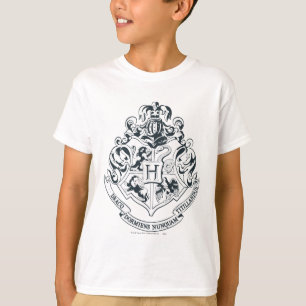 T-shirt Harry Potter Blason de Poudlard - Noir et Blanc