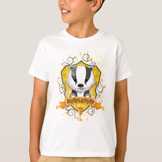 T-shirt Harry Potter | Blason HUFFLEPUFF™ Charmeur (Devant)