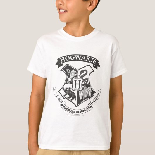 T-shirt Harry Potter | Blason Rétro de Poudlard (Devant)