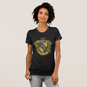 T-shirt Harry Potter | Broche de blason de Poufsouffle (Devant entier)