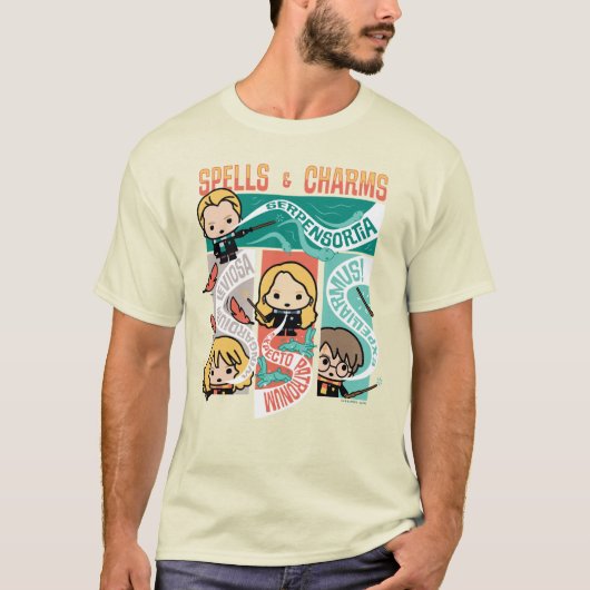 T-SHIRT HARRY POTTER™ | CARTOON SPELLS & CHARMS (Devant)