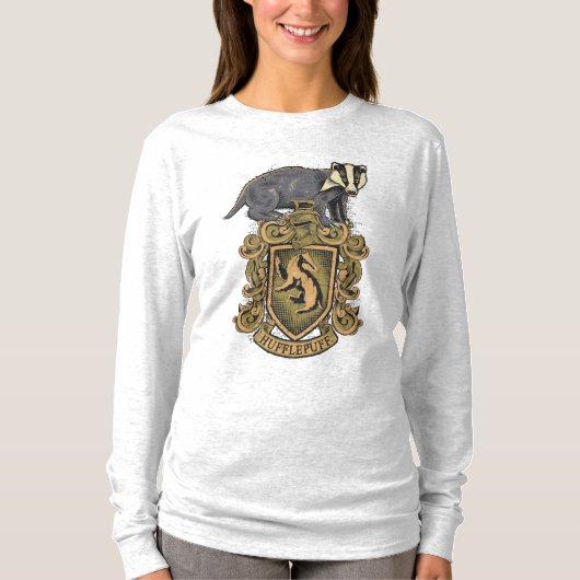 T-shirt Harry Potter | Cimier de Hufflepuff avec Badger (Devant)