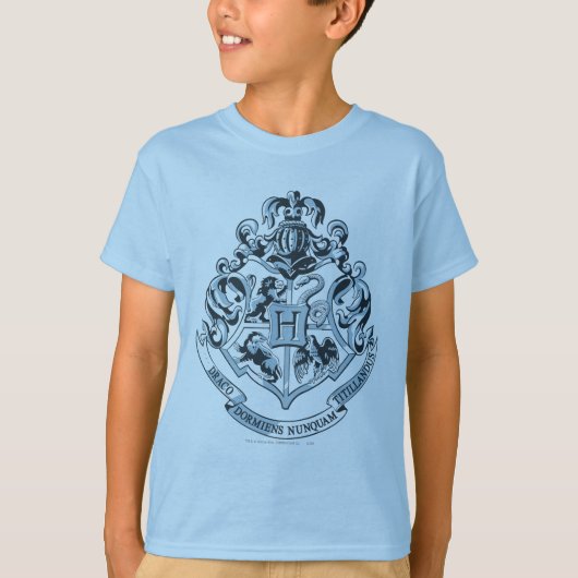 T-shirt Harry Potter| Cimier de Poudlard - Bleu (Devant)