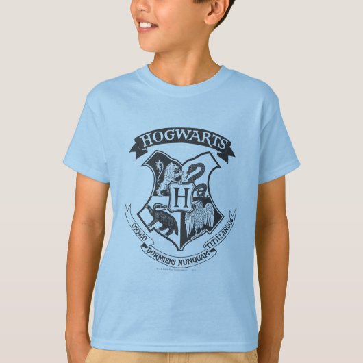 T-shirt Harry Potter | Cimier de Poudlard rétro (Devant)