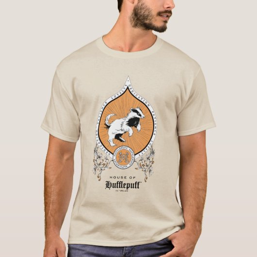 T-shirt HARRY POTTER™ | Dessin délicat Blason de HUFFLEPUF (Devant)