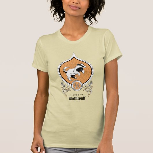 T-shirt HARRY POTTER™ | Dessin délicat Blason HUFFLEPUFF™ (Devant)