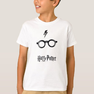 T-shirt Harry Potter Éclair de voiture et lunettes